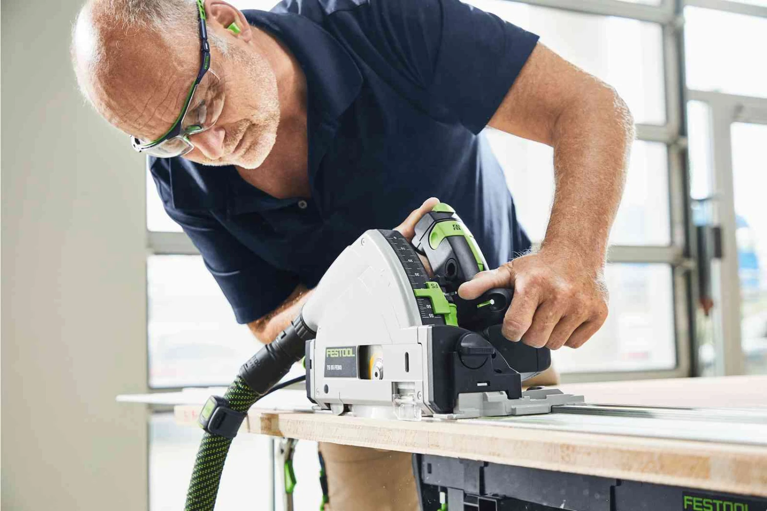 Festool Scie Circulaire 577010A Scie Plongeante TS 55 FEBQ-Plus-FS + 2x Règle FS1400/2 + 2x Pièce D'accouplement 4 Festool Scie Circulaire 577010A Scie Plongeante TS 55 FEBQ-Plus-FS + 2x Règle FS1400/2 + 2x Pièce D'accouplement – Image 2